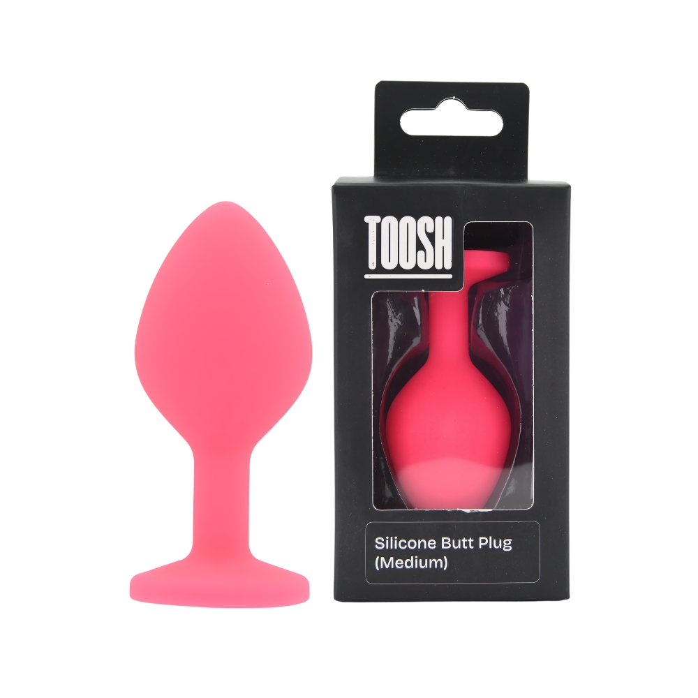 n12806-toosh-pink-silicone-butt-plug-medium-pkg-duo